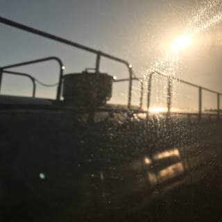 Sunlight Streams Through Train Window