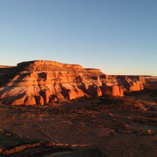 Sunset Glow on the Red Rocks of Lupton