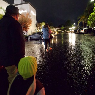 Night Walk Through Rain-Soaked Suburban Streets