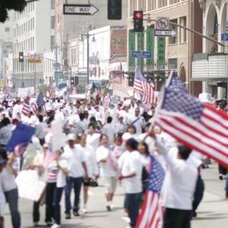 Patriotic Parade on City Streets