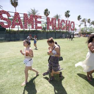 Three Women Enjoying the Outdoors at Coachella