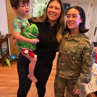 Military Family Christmas Celebration at Home