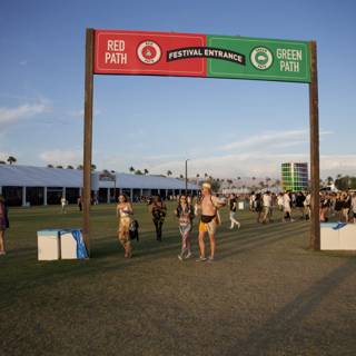 Pathways of Coachella: A Colorful Crowd Gathering