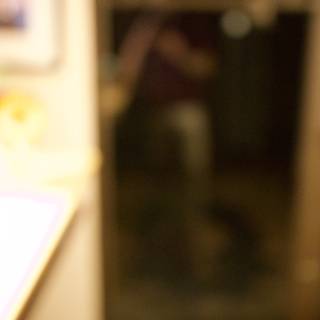 Blurry Figure in Front of a Door