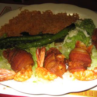 Shrimp and Asparagus Platter