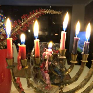 A Festive Hanukkah Menorah