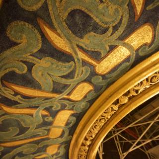 Ornate Gold and Blue Ceiling