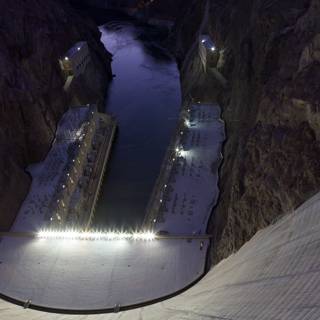 Illuminated Hoover Dam