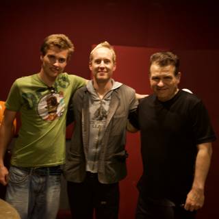 Three Men Rocking in the Studio