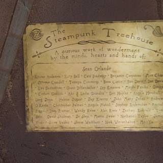 Steampunk Treasure Plaque