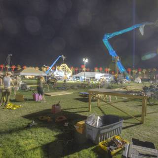 Nighttime Construction Site