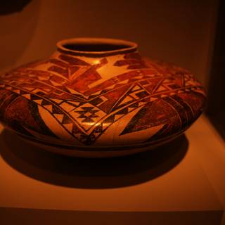 Intricate Patterns of Tradition: A Vase on Display at de Young Museum