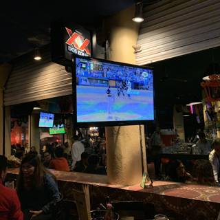 Watching the big game at the neighborhood pub