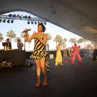 Yolandi Visser rocks Coachella stage in zebra print dress