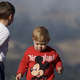 Two Young Brothers Exploring Mount Diablo Together