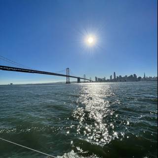 Sun-kissed Bay Bridge on a Clear Day