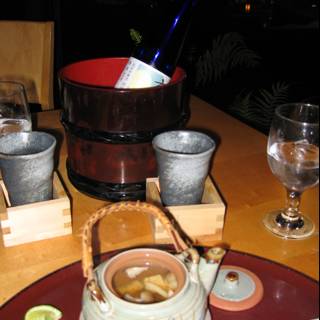Wooden Teapot as Tableware