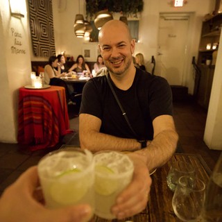 Toasting with Margaritas at Cozy Restaurant