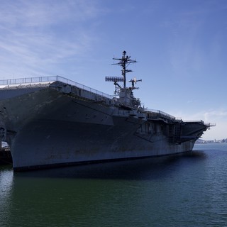 USS Hornet Aircraft Carrier Museum Docked in Bay