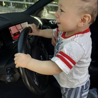 Young Driver in Action