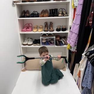 Tiny Explorer in the Wardrobe