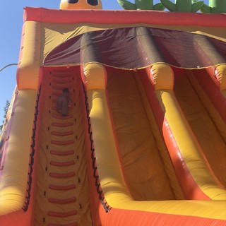 Giant Inflatable Slide at Outdoor Festival