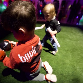 Children Playing at Baby Rave Dance Event