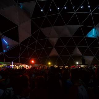 The Massive Crowd Under Coachella's Illuminated Dome