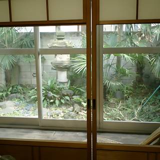 Picture Window View of a Tokyo Garden