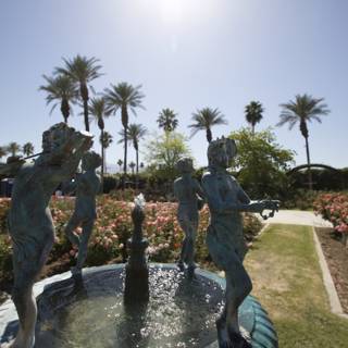 The Stunning Fountain at Palm Springs Gardens