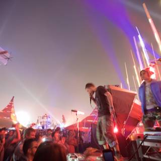 Crowds and Lights at Coachella Music Festival