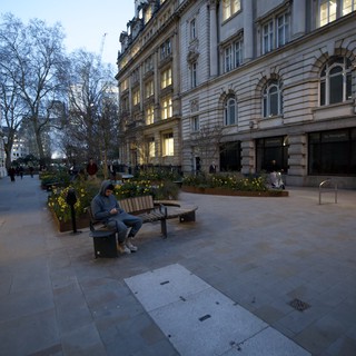 Urban Solitude in London at Dusk