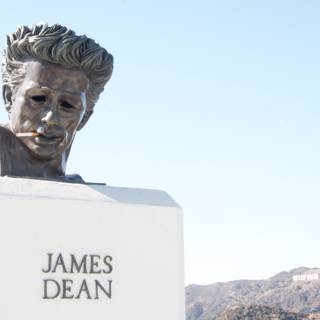 James Dean Monument Against Hollywood Skyline