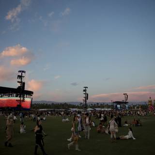 Evening Descends on Coachella 2024: Captured Moments and Colorful Skies