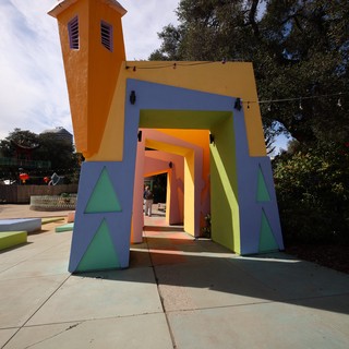 Colorful Rainbow Chapel at Fantasyland Theme Park
