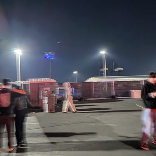 Night Scene at Concert Venue Loading Area