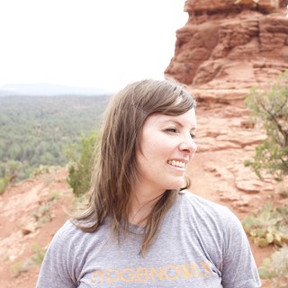 Smiling Woman at Sedona Red Rock Overlook