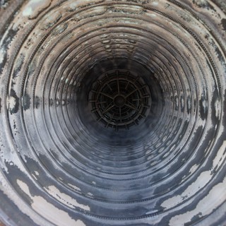 Spiral View Looking Up Industrial Vent Shaft