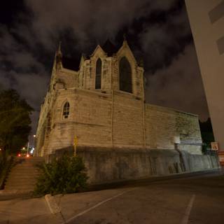 Nighttime View of the Towering Church