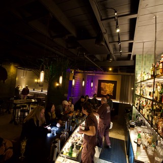 Upscale Cocktail Bar Interior with Modern Ambiance