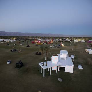 Aerial View of the White Tent at Coachella Weekend 2