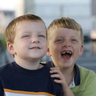 Two Boys Sharing a Laugh