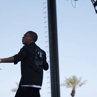 Man With Microphone at Coachella Music Festival