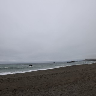 Misty California Coastline on a Overcast Summer Day