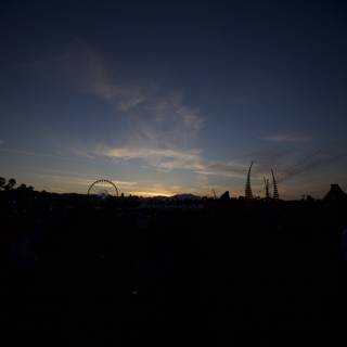Coachella Crowd Bathed in Sunset Light