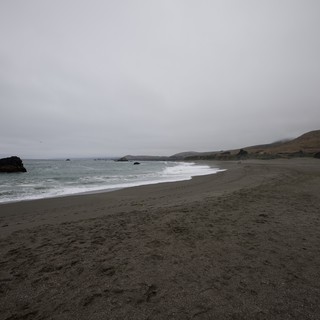 Moody Overcast Beach Along the Northern California Coast