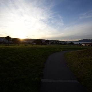 Serenity at Dusk on Fort Mason's Meadow Path