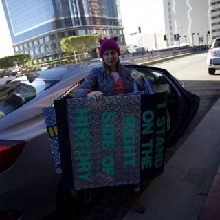 Women's March Protester Joins the Roadside Revolution