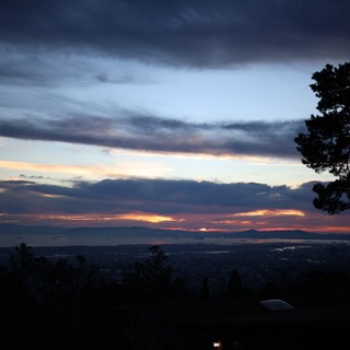 Dramatic Sunset Over San Francisco Bay Area