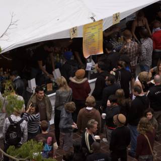 Crowded Tent at the Market